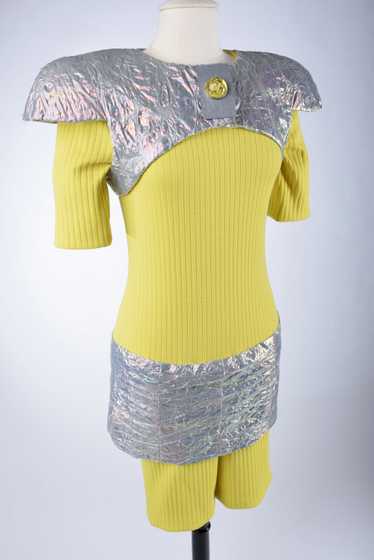 A Paco Rabanne Couture Set in Yellow knitwear and 