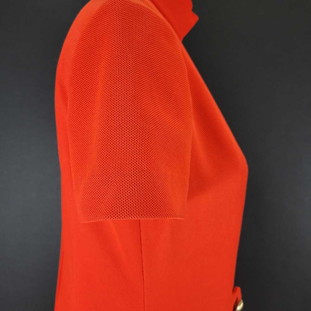 60s Red Mod Mock Neck Shift Dress - image 10