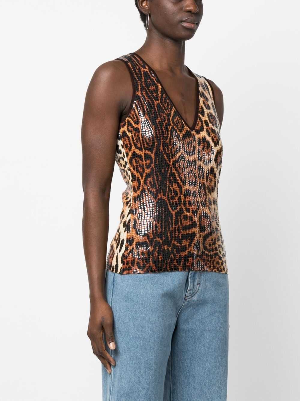 Christian Dior Pre-Owned 1990s leopard-print vest… - image 3