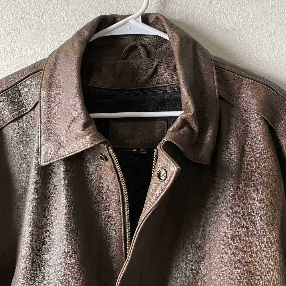 Vintage Vintage brown leather jacket - image 7