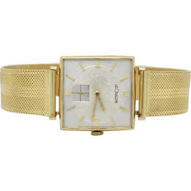 Vintage LeCoultre Ref. 635-691 14k Solid Gold Squ… - image 1