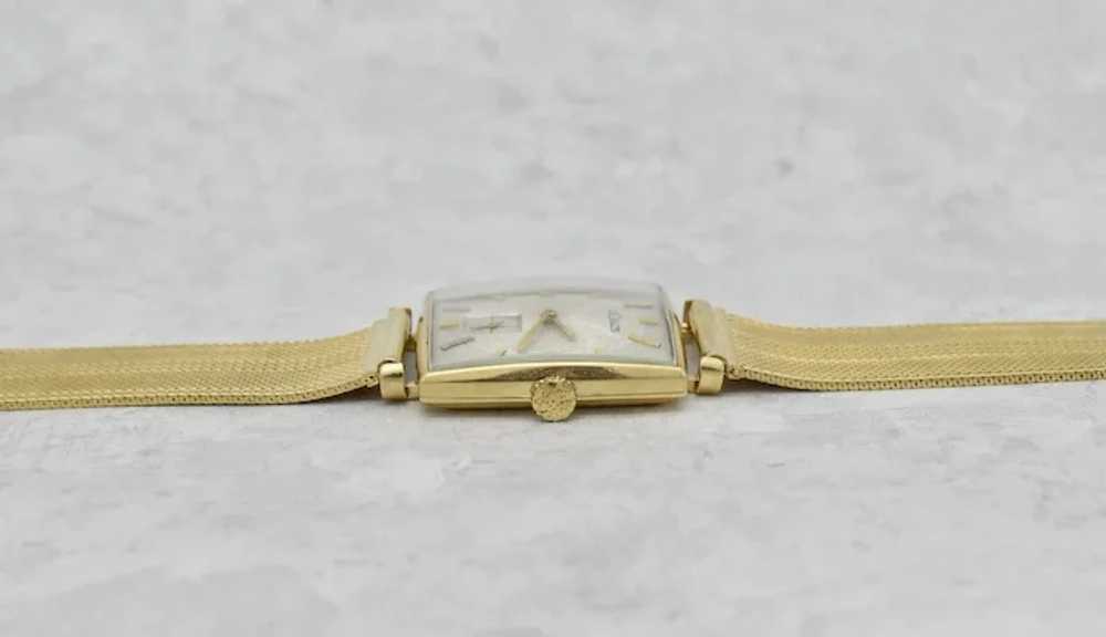 Vintage LeCoultre Ref. 635-691 14k Solid Gold Squ… - image 3