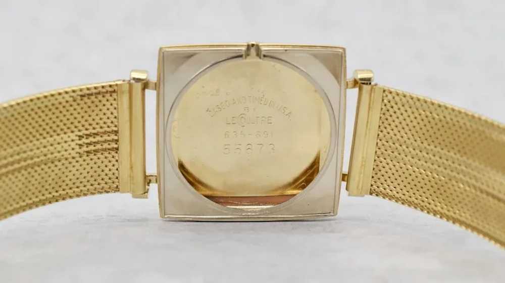 Vintage LeCoultre Ref. 635-691 14k Solid Gold Squ… - image 7