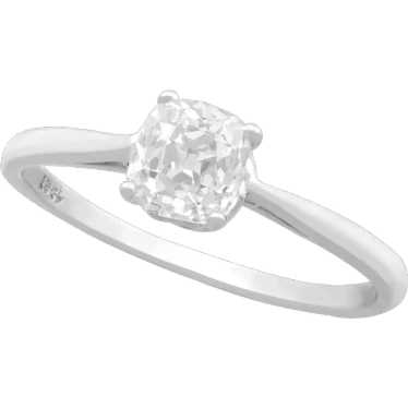 Antique 1.05ct Diamond and 18ct White Gold Solita… - image 1