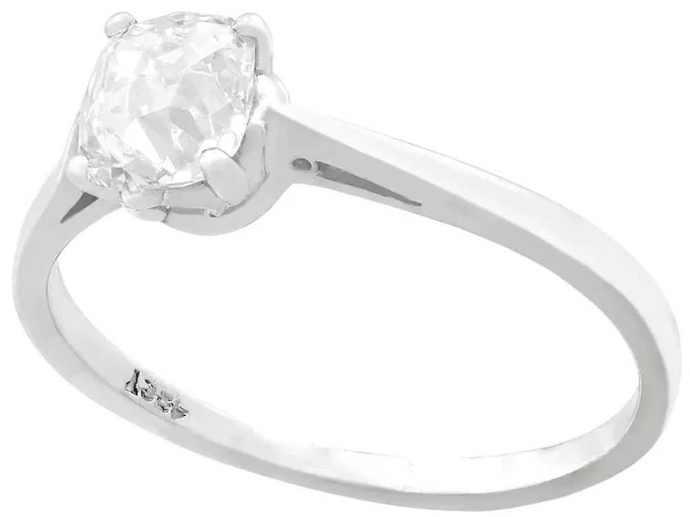 Antique 1.05ct Diamond and 18ct White Gold Solita… - image 3