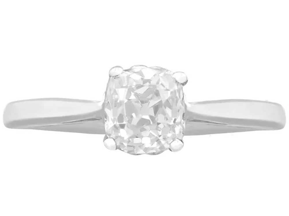 Antique 1.05ct Diamond and 18ct White Gold Solita… - image 4