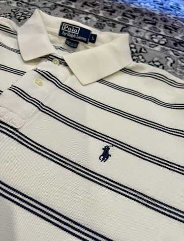 Polo Ralph Lauren × Vintage White and Navy Blue S… - image 1