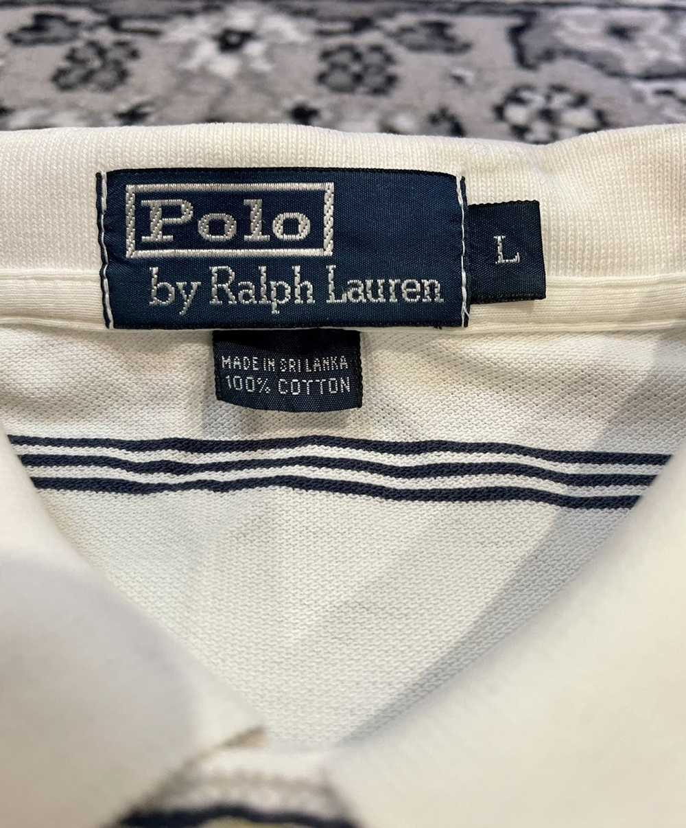 Polo Ralph Lauren × Vintage White and Navy Blue S… - image 5