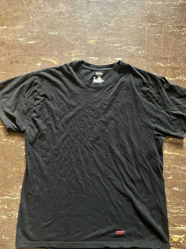 Black Supreme Hanes Tee Black L - Gem