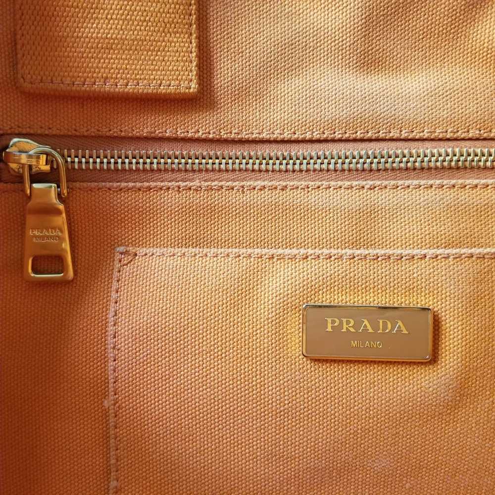 Prada PRADA Orange Denim Canapa Kanapa Canvas Tot… - image 7