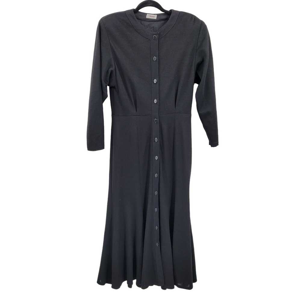 Elie Tahari 80s Tahari Dress Wool Knit Modest Lon… - image 2
