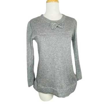 Designer Aqua Womens Gray Cashmere Silk Blend Cre… - image 1