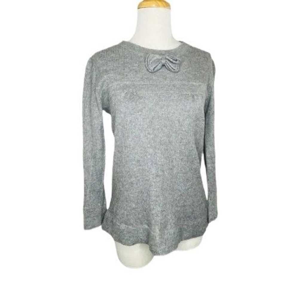 Designer Aqua Womens Gray Cashmere Silk Blend Cre… - image 3