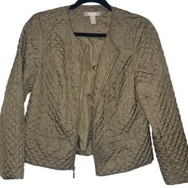 Chicos Chico’s Jacket Full Zip Olive Front Pocket… - image 1