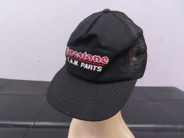 Racing × Trucker Hat × Vintage Vintage Firestone … - image 1