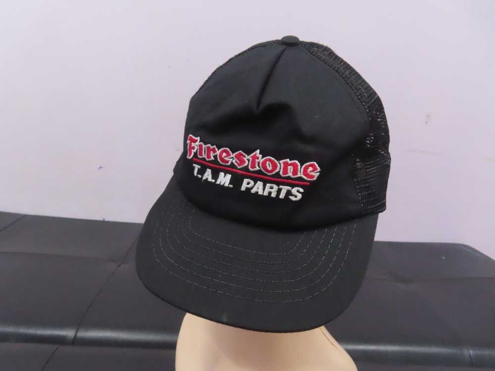 Racing × Trucker Hat × Vintage Vintage Firestone … - image 2