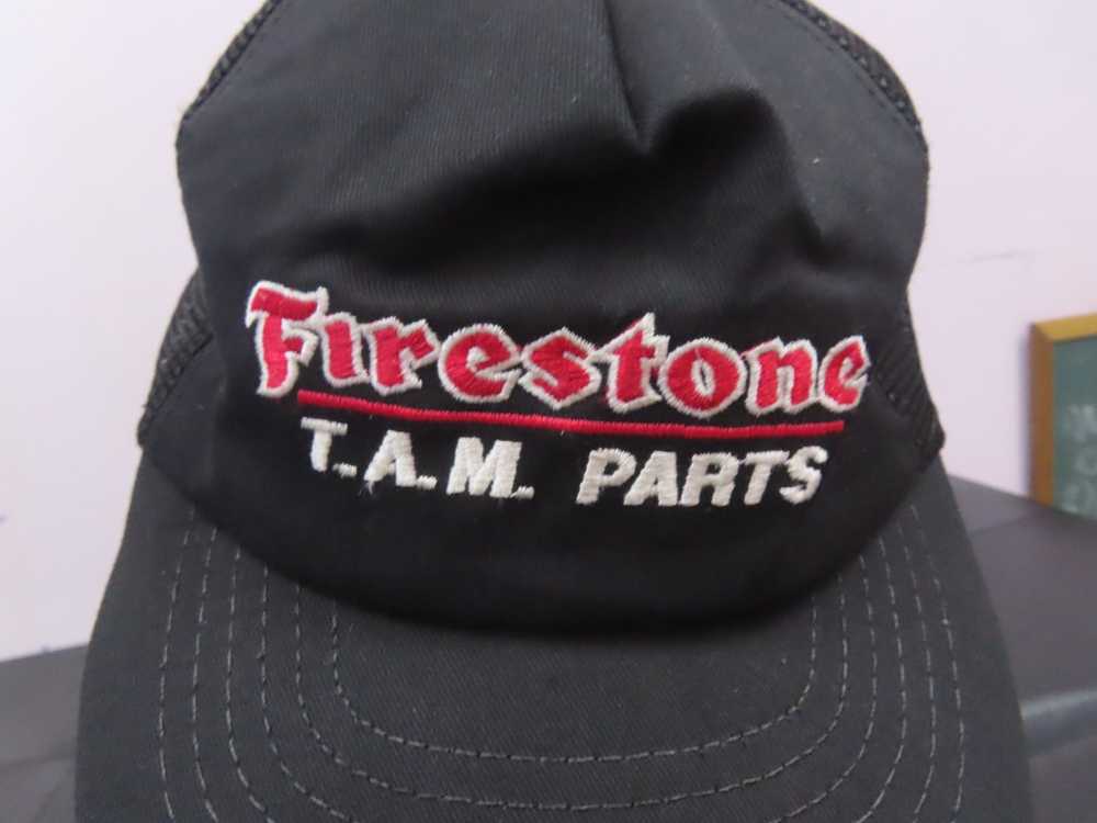 Racing × Trucker Hat × Vintage Vintage Firestone … - image 6