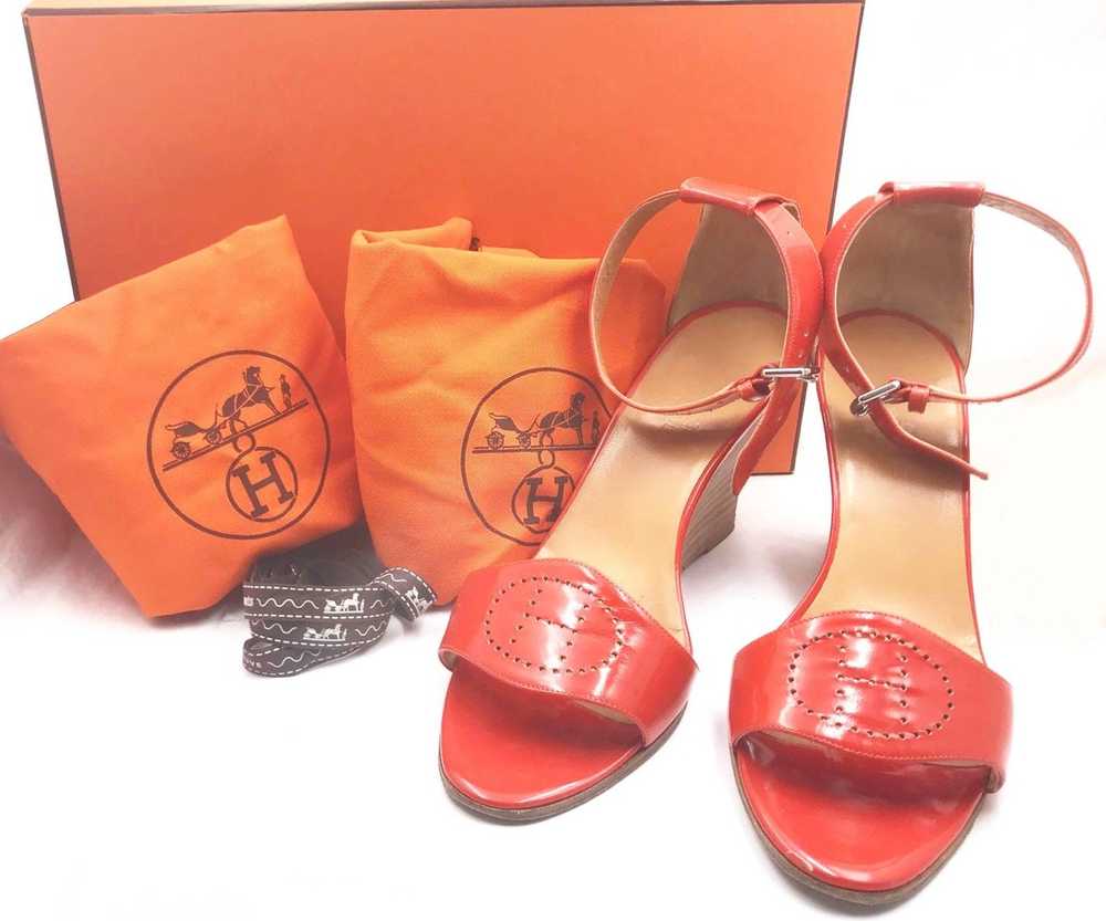 Hermes Hermes Orange H Legend Sandals - image 2