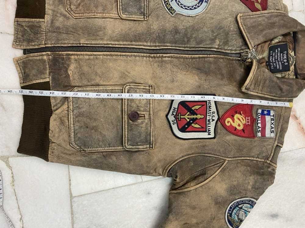 Leather Jacket × Us Air Force × Vintage RARE!!! Vinta… - Gem
