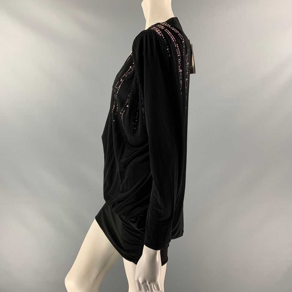 The Attico Black Viscose Beaded Deep Neck Dress - image 2