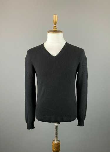 Prada MILANO Black Cashmere V-Neck Long Sleeve Sw… - image 1