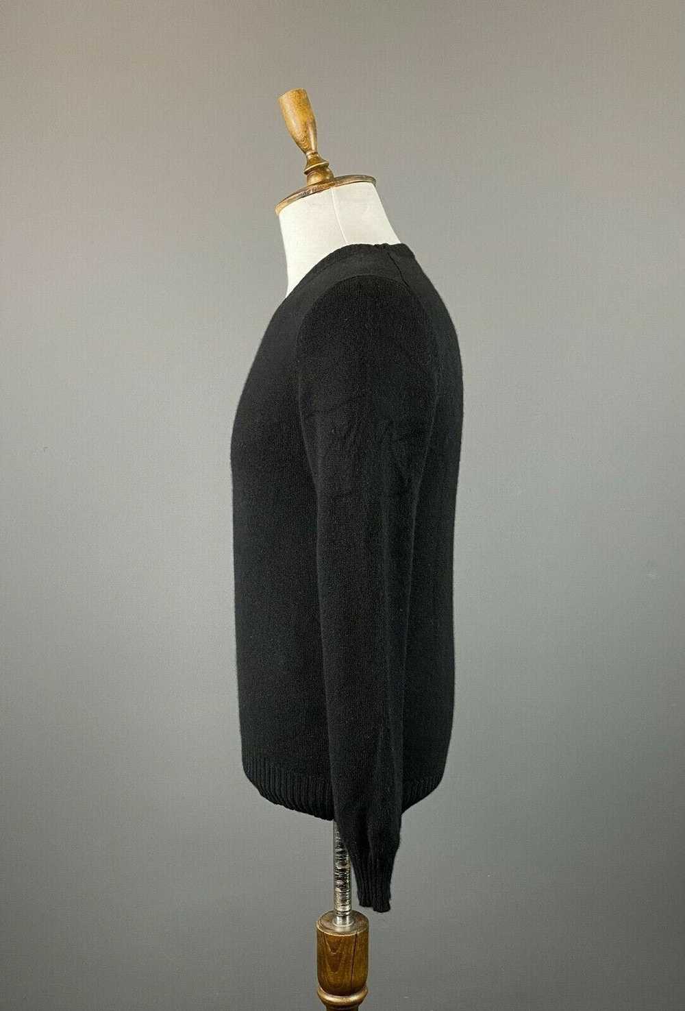 Prada MILANO Black Cashmere V-Neck Long Sleeve Sw… - image 4