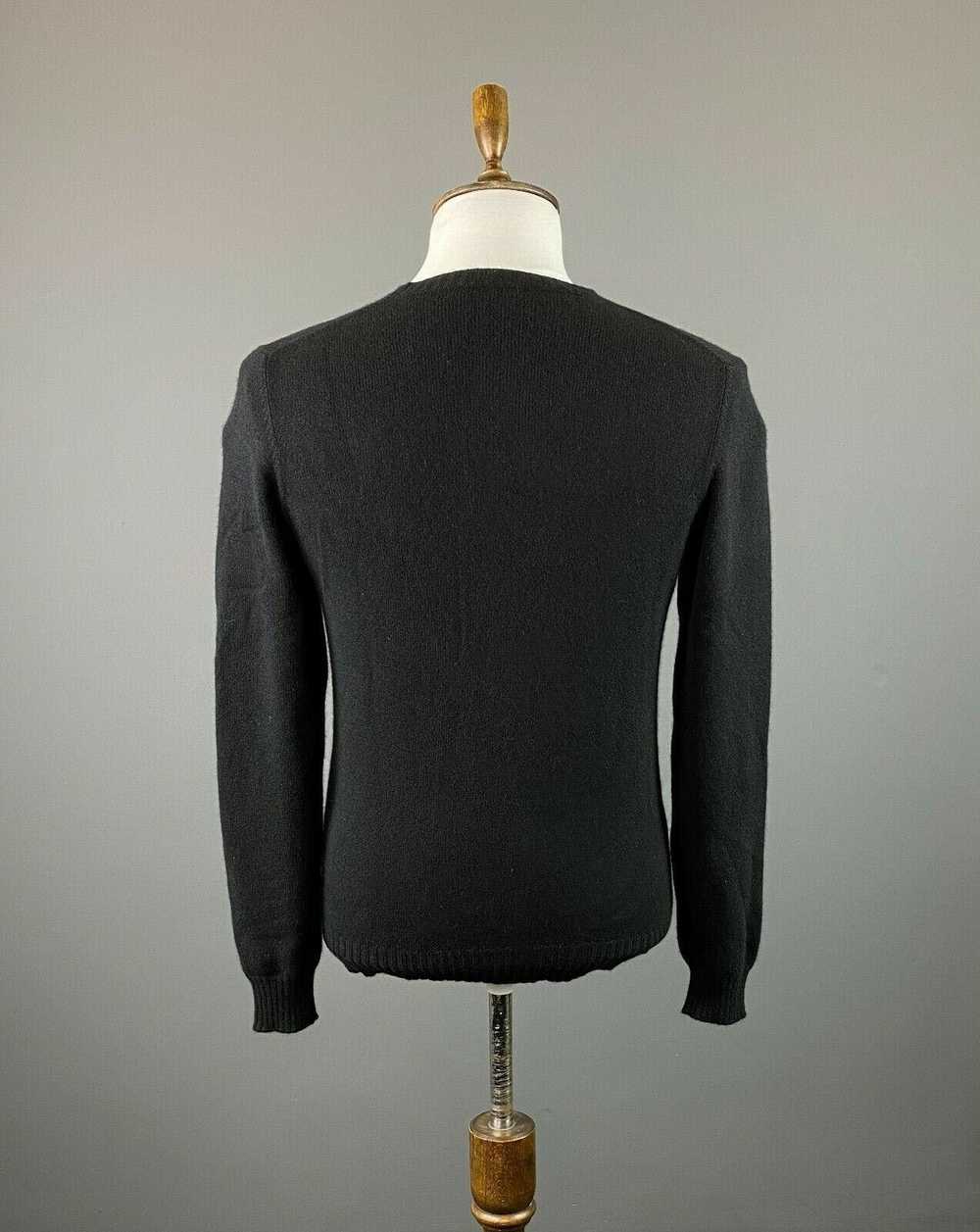 Prada MILANO Black Cashmere V-Neck Long Sleeve Sw… - image 6