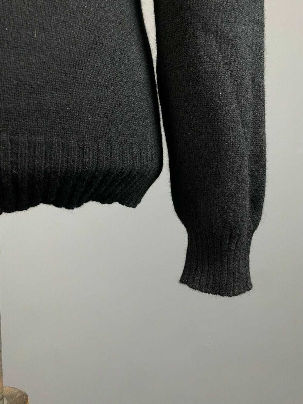 Prada MILANO Black Cashmere V-Neck Long Sleeve Sw… - image 8