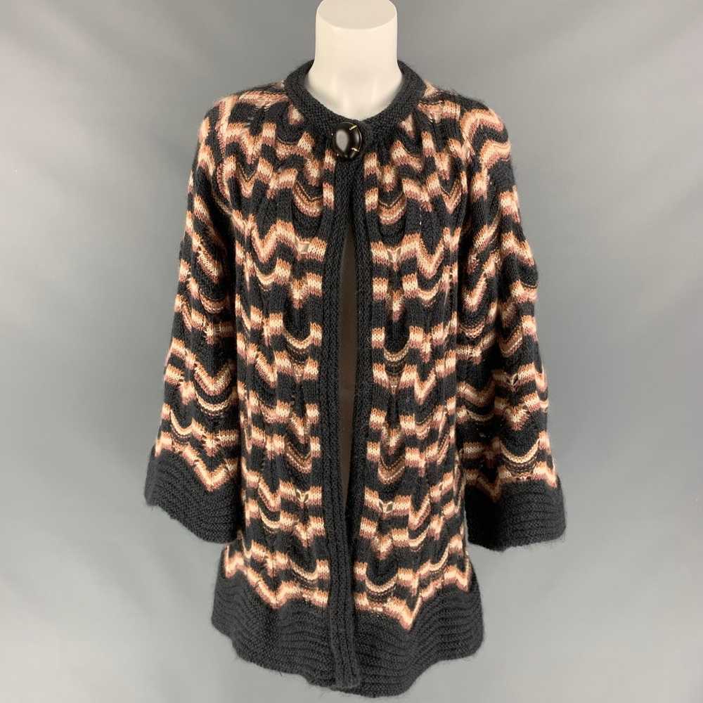 Missoni Dark Gray & Rose Knitted Wool Mohair Knit… - image 1