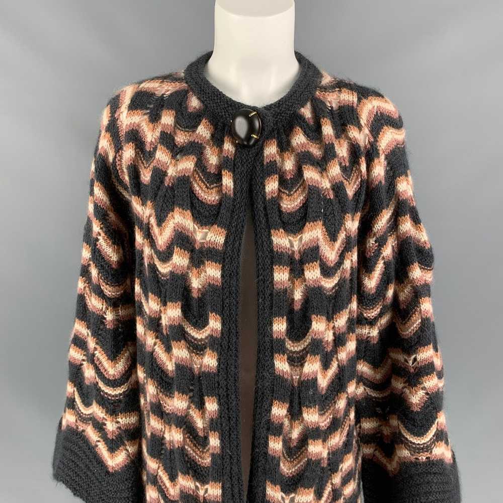 Missoni Dark Gray & Rose Knitted Wool Mohair Knit… - image 2