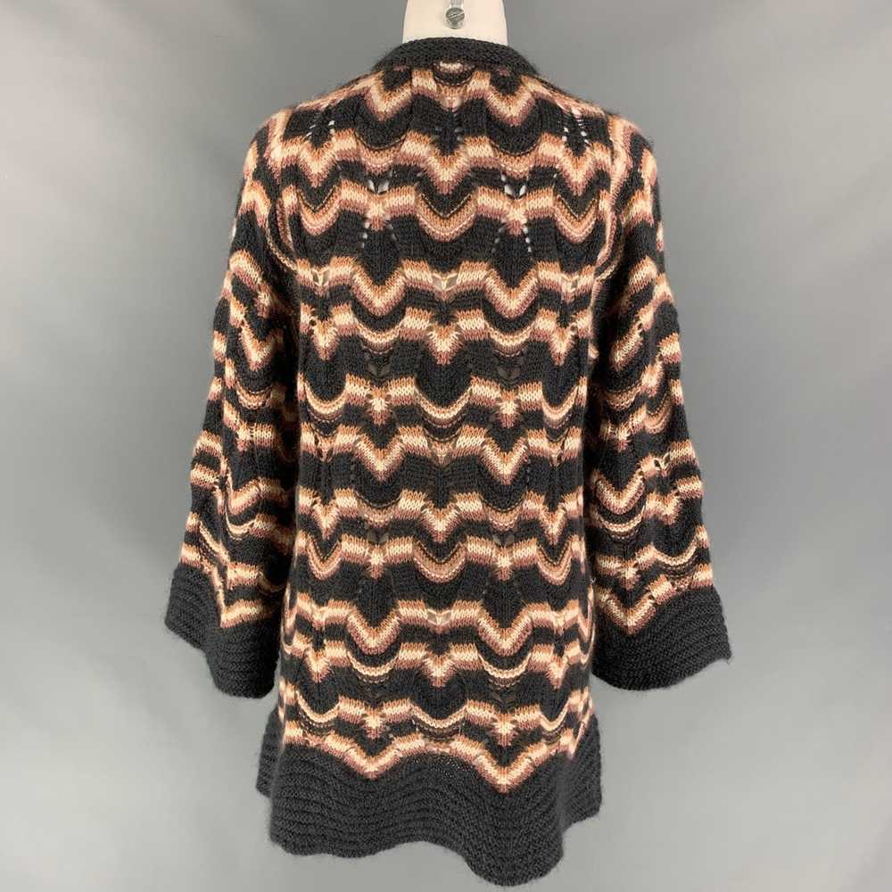 Missoni Dark Gray & Rose Knitted Wool Mohair Knit… - image 4