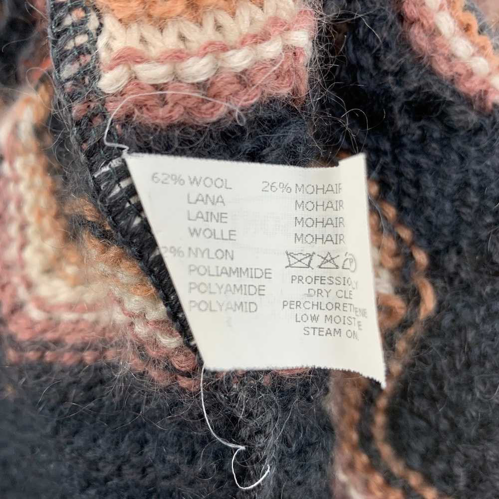 Missoni Dark Gray & Rose Knitted Wool Mohair Knit… - image 5