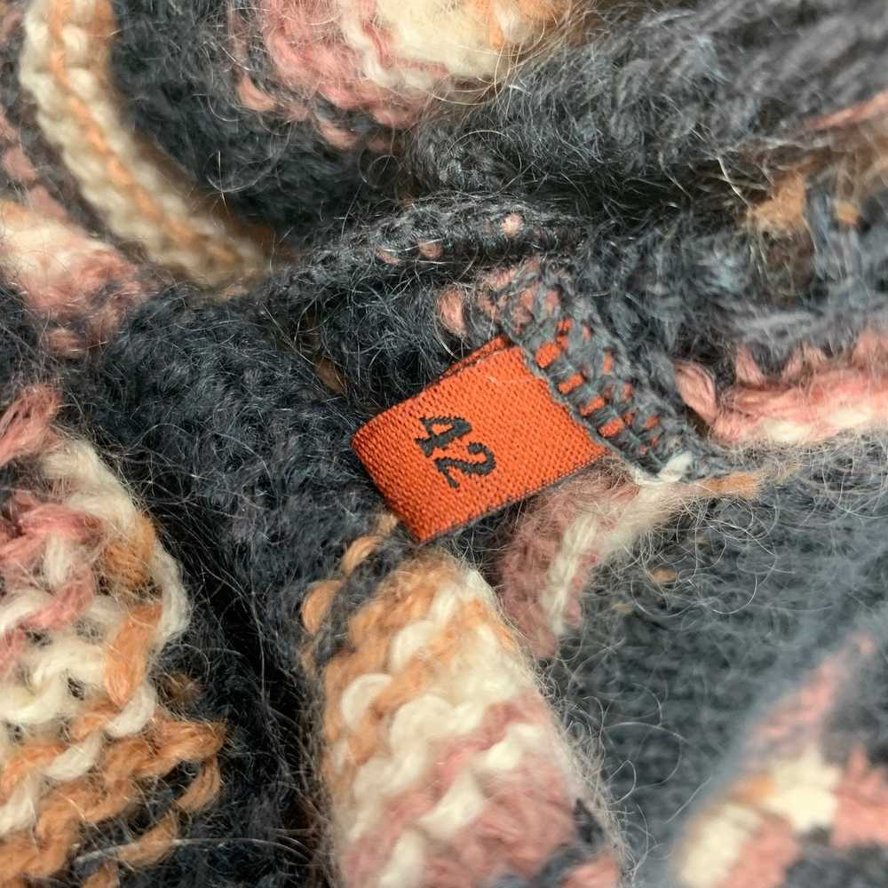 Missoni Dark Gray & Rose Knitted Wool Mohair Knit… - image 6