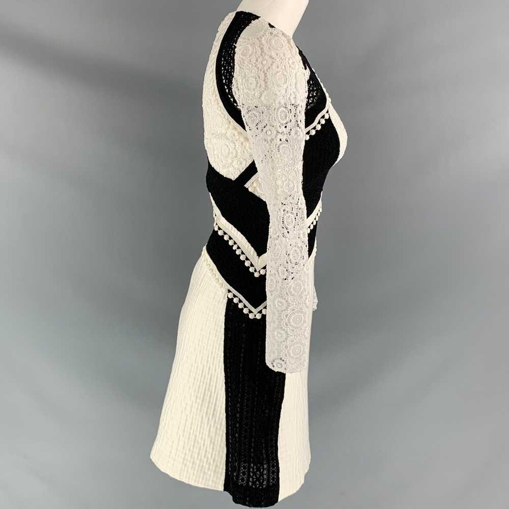 Burberry Prorsum White Black Cotton Blend Lace Kn… - image 3