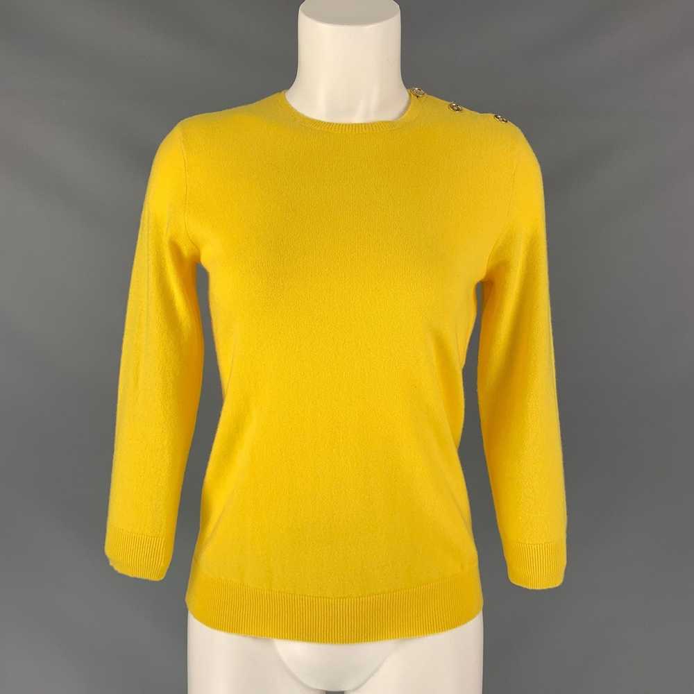 Ralph Lauren Cashmere Knitted Yellow Pullover - image 1