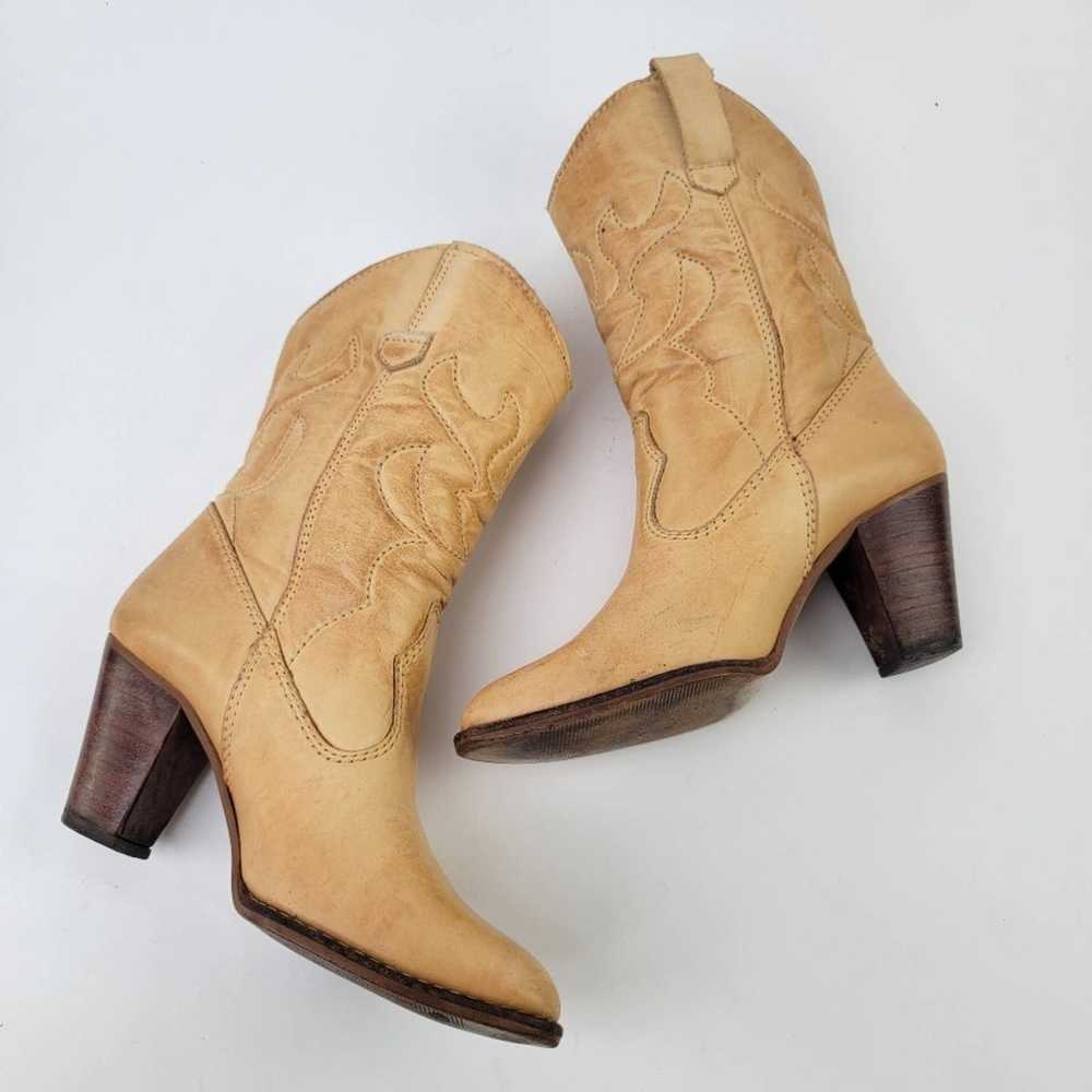 Vintage Vintage 70s Leather Western Cowboy Boots … - image 2