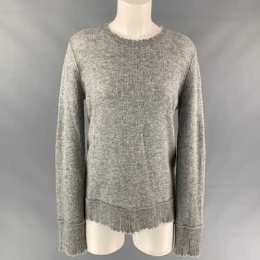 R13 Grey Heather Distressed Cashmere Sweater