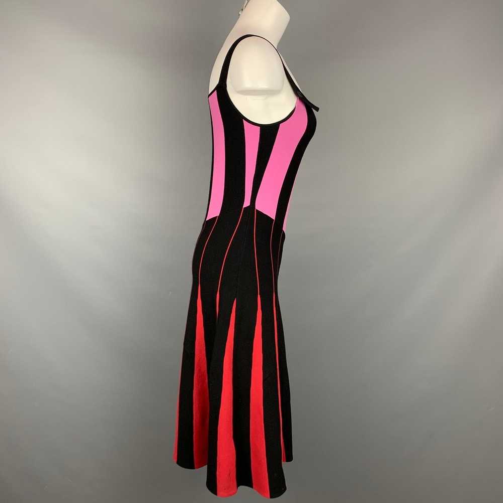 Tomas Maier Black & Red Viscose Polyester Stripe … - image 3