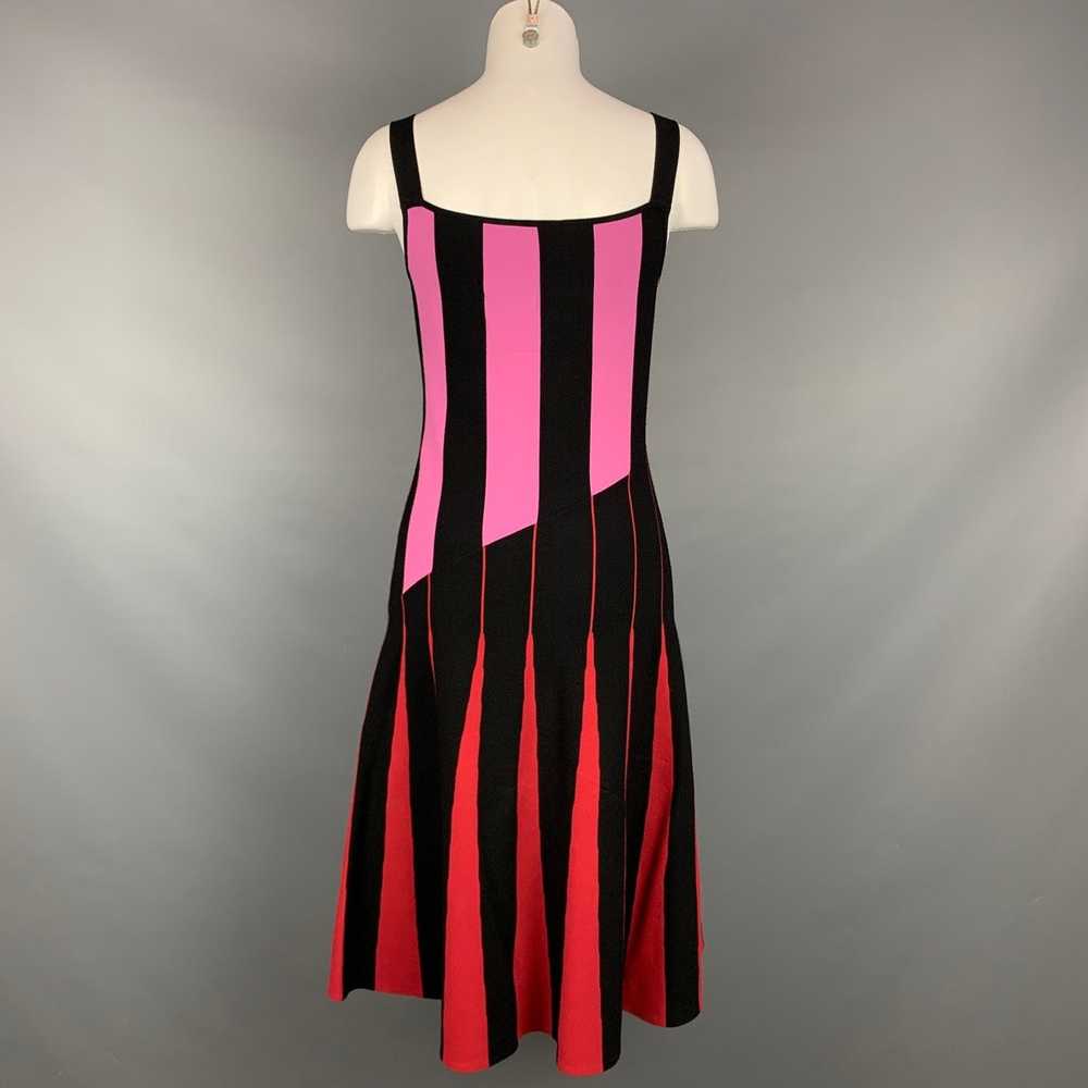 Tomas Maier Black & Red Viscose Polyester Stripe … - image 4