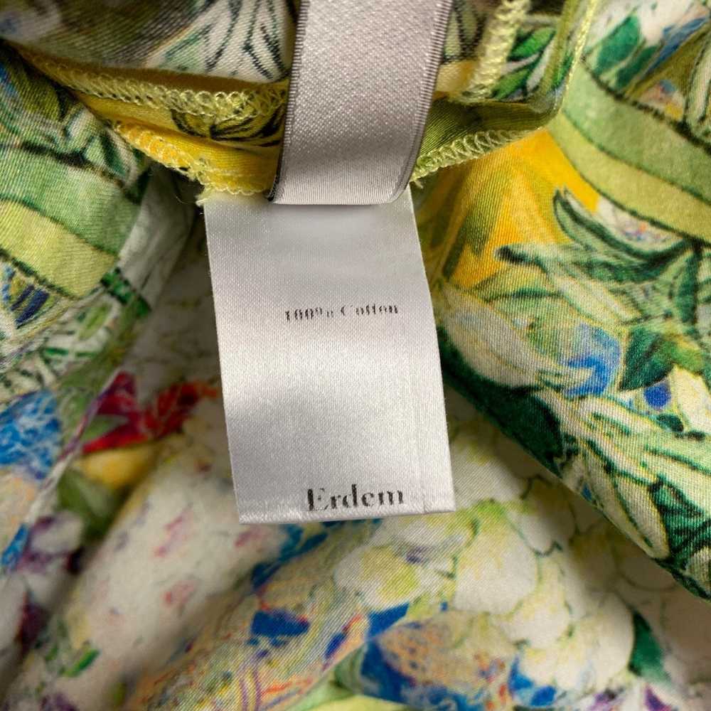 Erdem Green & Yellow Floral Cotton Sleeveless Blo… - image 4