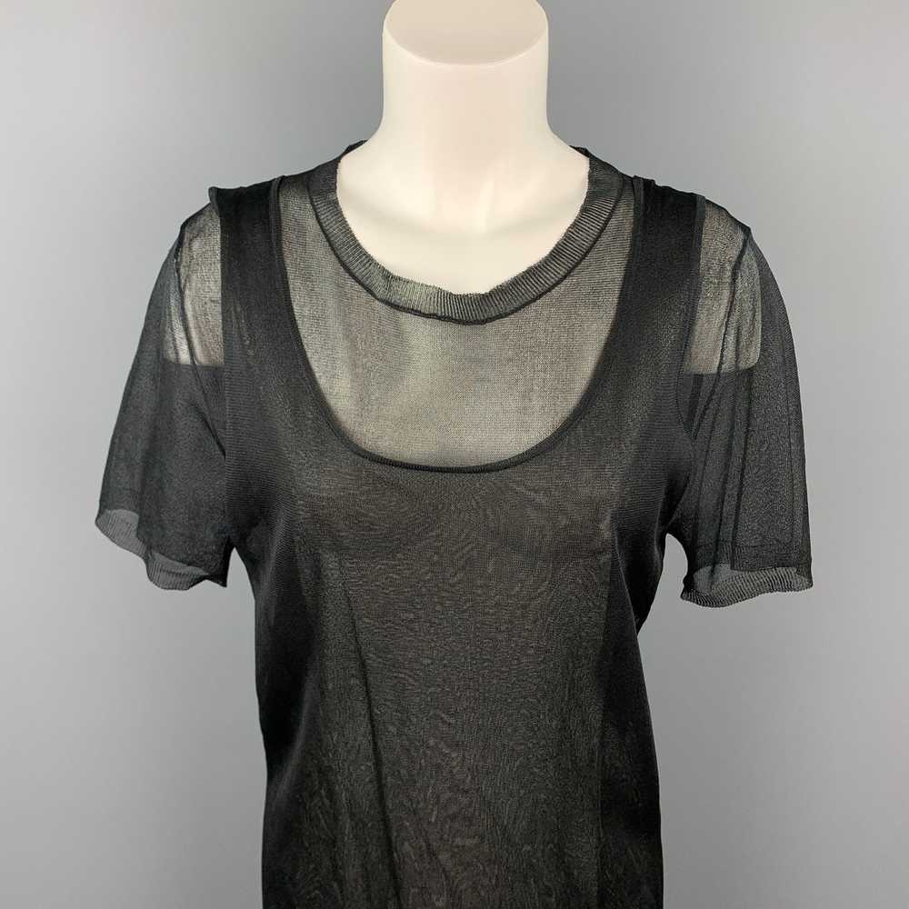 Marni Black See Through Silk Layered Tank Casual … - image 2