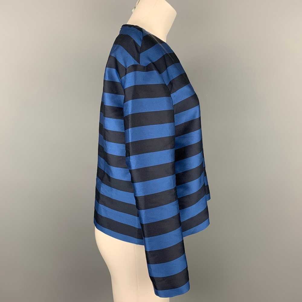 RED Valentino Navy & Black Stripe Polyester Silk … - image 2