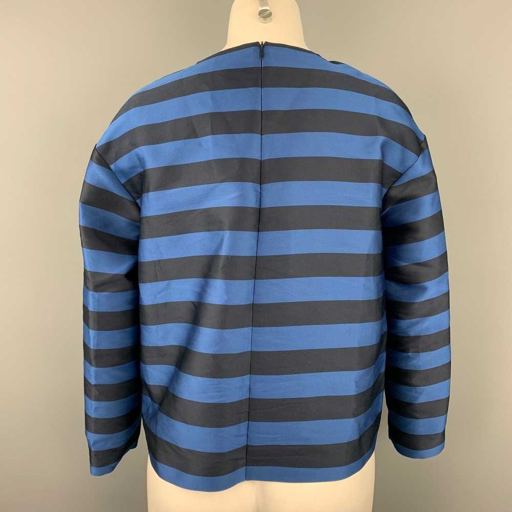 RED Valentino Navy & Black Stripe Polyester Silk … - image 3