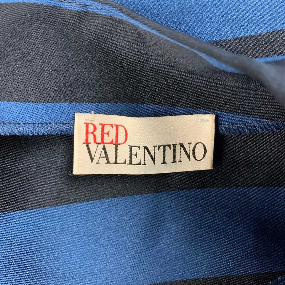 RED Valentino Navy & Black Stripe Polyester Silk … - image 6