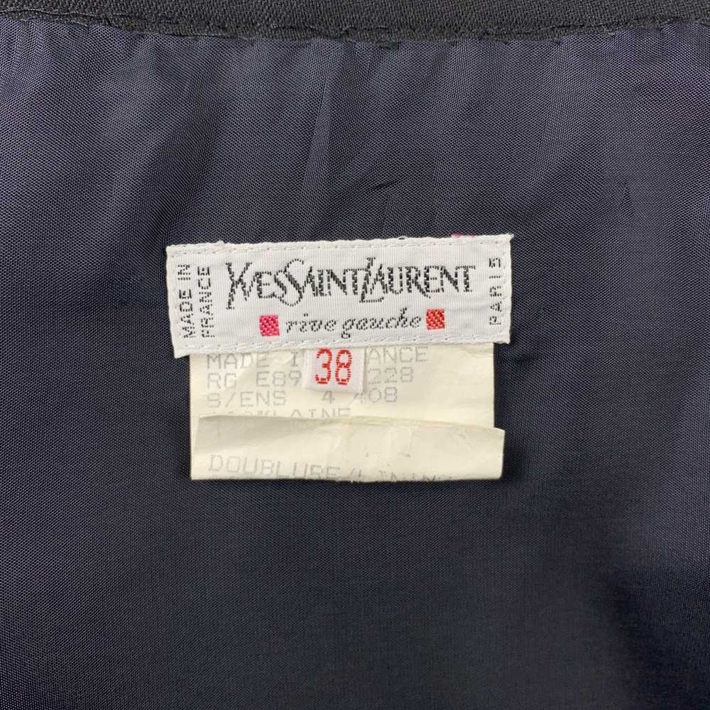 Yves Saint Laurent Vintage Rive Gauche Navy Wool … - image 7