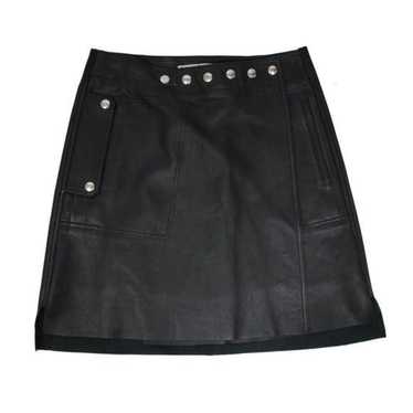 Acne Studios Shiryn Mini Skirt Black Nappa Leather