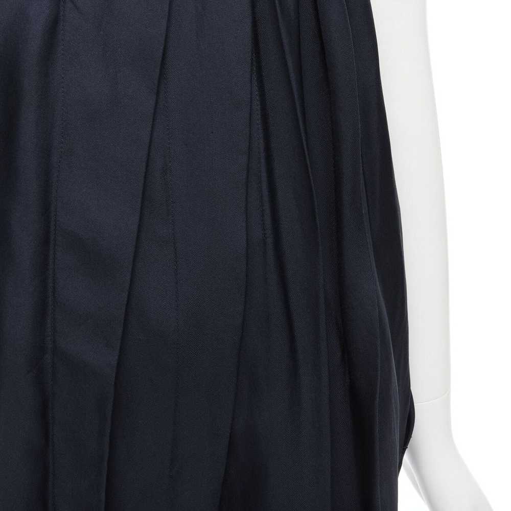 Marni MARNI navy blue 100% silk ruffle neckline s… - image 10