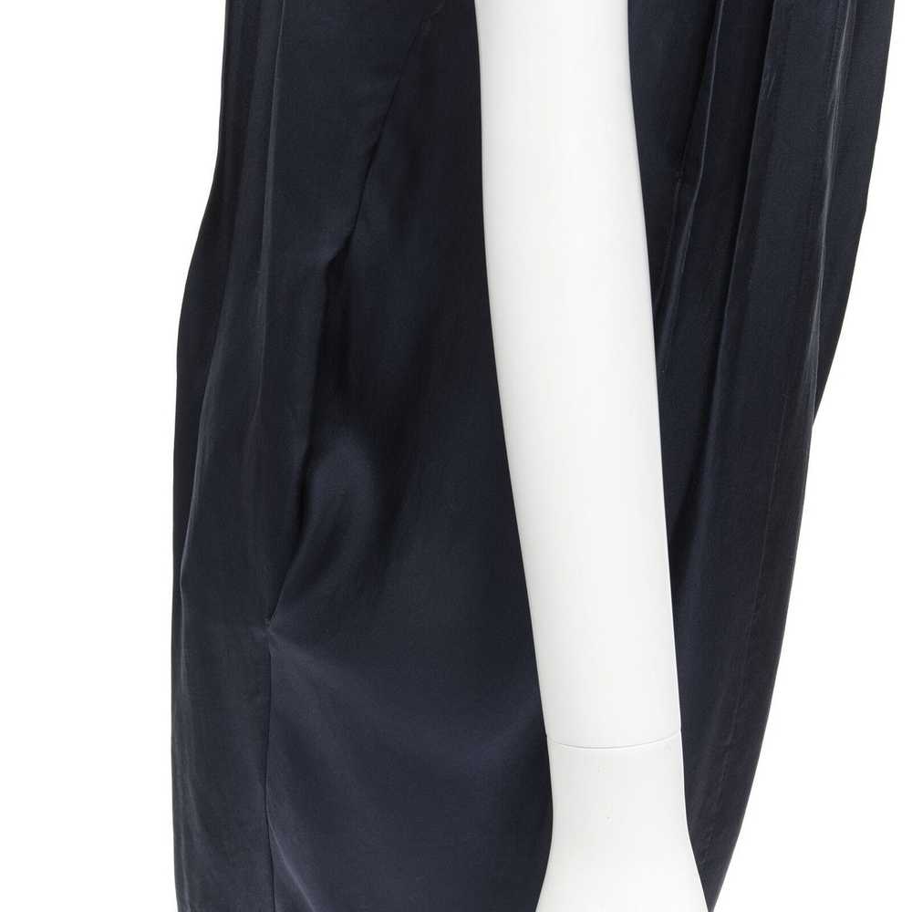 Marni MARNI navy blue 100% silk ruffle neckline s… - image 9