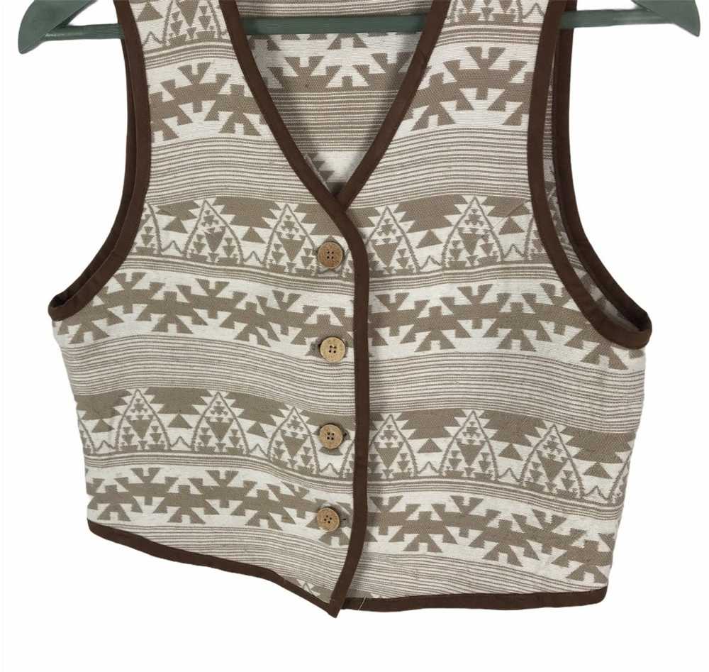 Japanese Brand × Navajo Vintage art ethnic vest n… - image 2