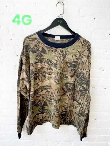 Vintage Vintage 90s THRASHED PAPER THIN CAMO Shirt